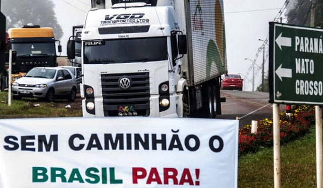 Caminhoneiros organizam grande manifestação para a próxima semana