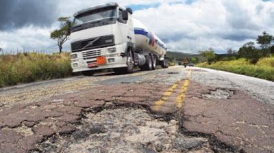 Brasil tem estradas com alto risco para o transporte de carga