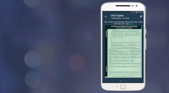 Governo lança CRLV digital, que já está disponível no Distrito Federal