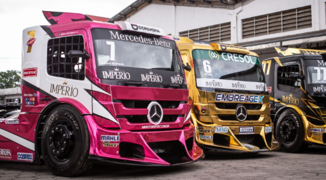 Caminhões Actros estreiam com sua força e alta performance na Copa Truck 2019