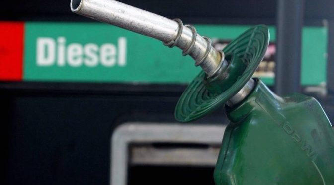 Valor do diesel é reduzido em 2,15%